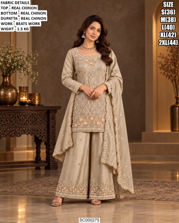 Elegant Three Piece Chinon Ensemble