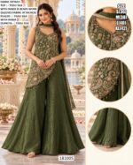 Festive Palazzo Set With Beaded Blouse
