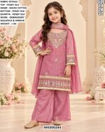 Designer Kids Embroidered Three Piece Set