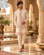 Mens Linen Kurta Pajama With Koti