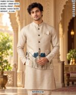 Men Linen Digital Print Designer Jacket