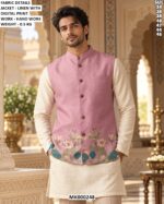 Men Linen Digital Print Designer Jacket