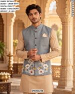 Men Linen Digital Print Designer Jacket