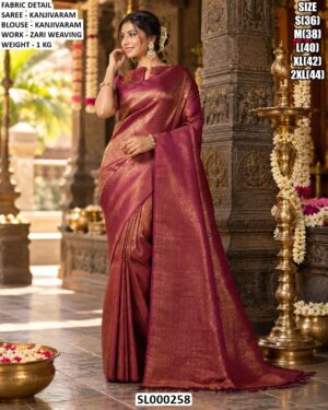 Classic Zari Woven Traditional Saree Look