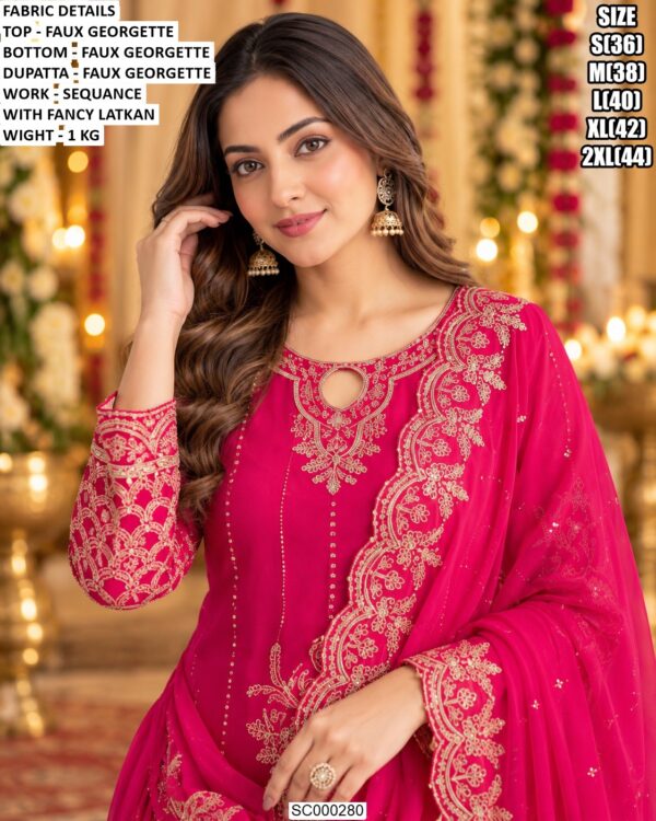 Designer Three Piece Festive Suit Set For Women