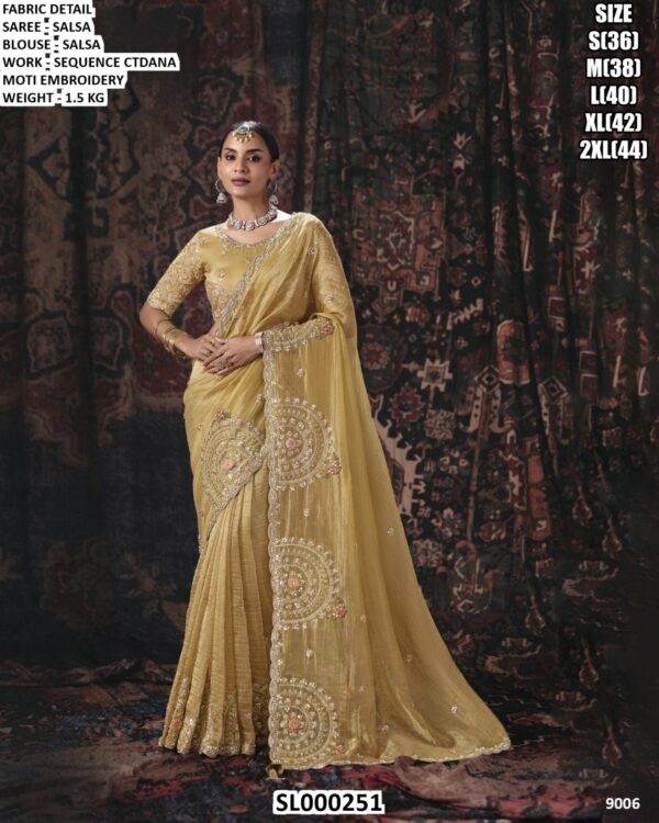 Traditional Embellished Silk Saree For Functions