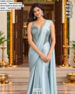 Beautiful Imported Silk Saree With Bead Work