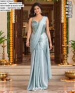 Beautiful Imported Silk Saree With Bead Work