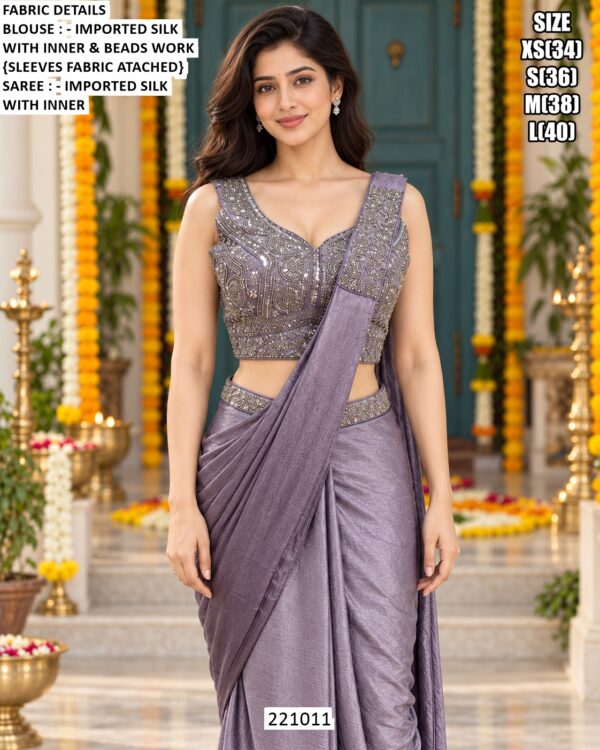 Designer Saree With Statement Blouse Detail