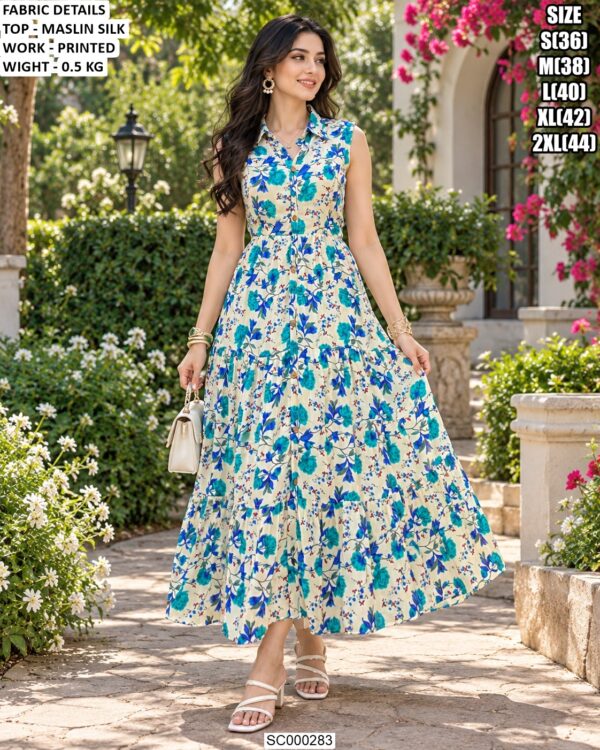 Beautiful Tiered Long Dress For Women