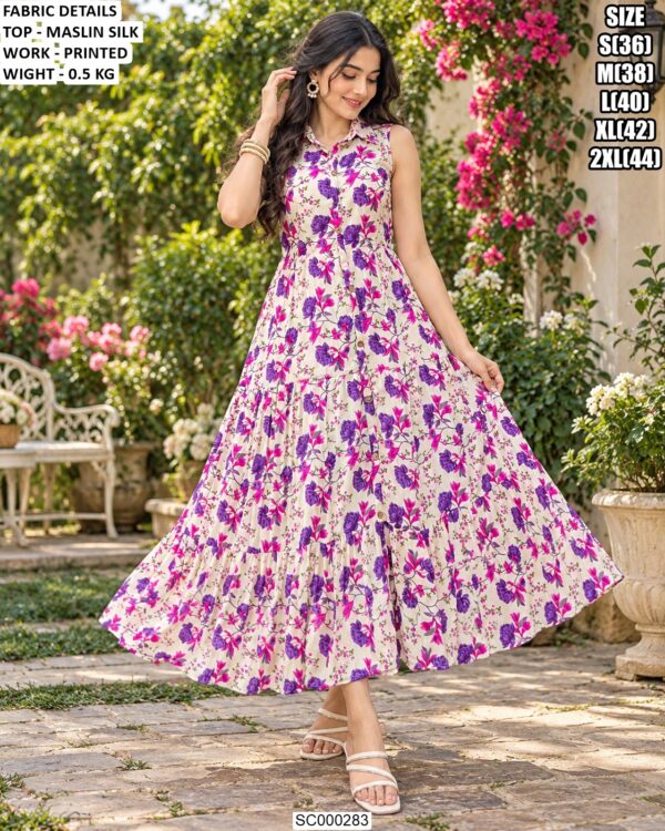 Beautiful Tiered Long Dress For Women