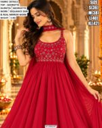 Elegant Flared Gown With Dupatta For Women