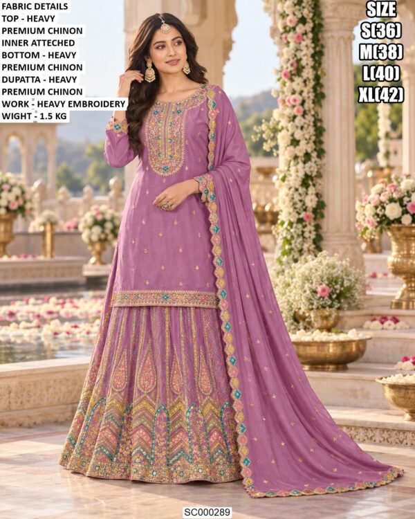 Premium Embroidered Chinon Suit For Functions