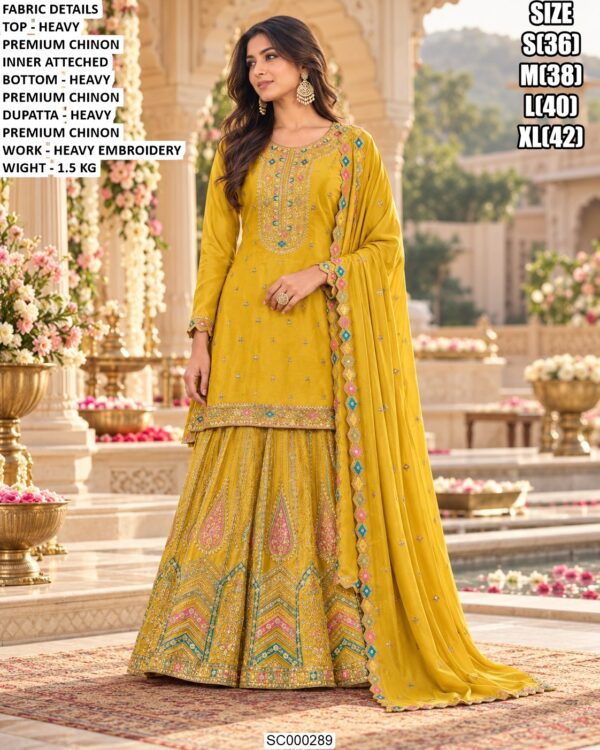 Premium Embroidered Chinon Suit For Functions