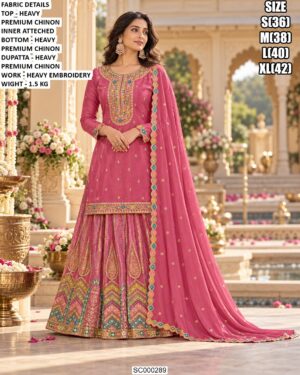 Premium Embroidered Chinon Suit For Functions