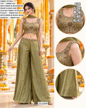 Elegant Silk Palazzo Wedding Set