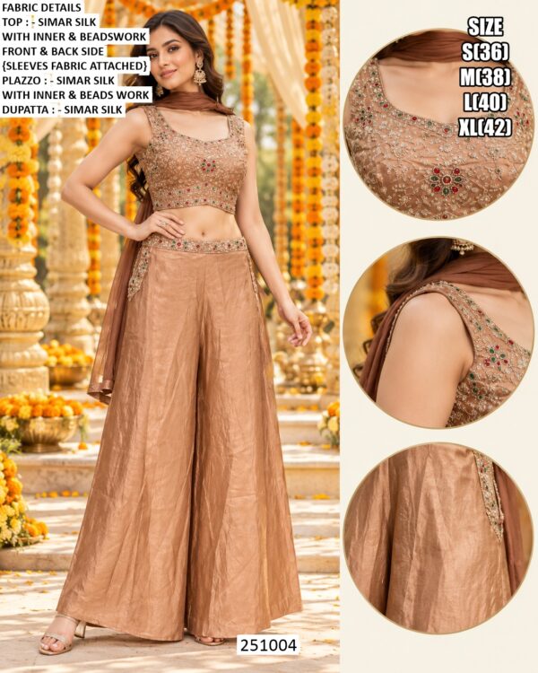 Elegant Silk Palazzo Wedding Set