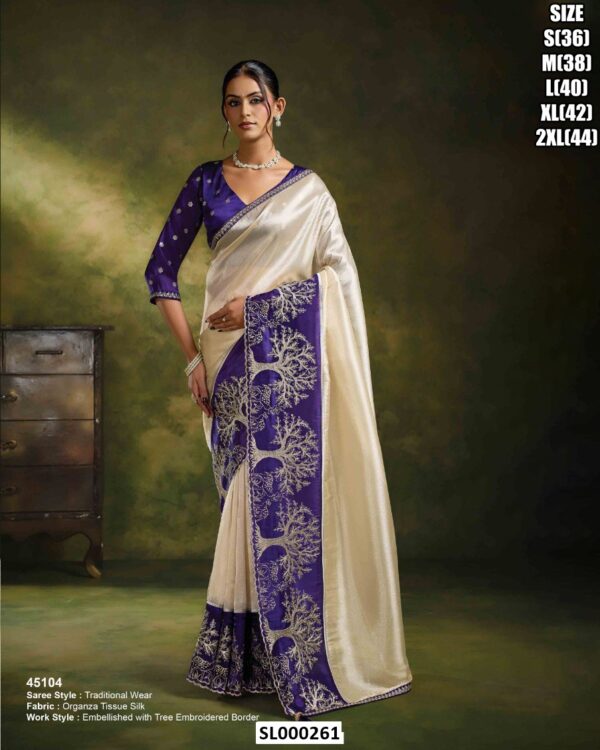 Premium Organza Sarees With Designer Borders