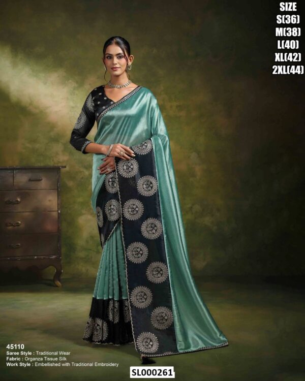 Premium Organza Sarees With Designer Borders